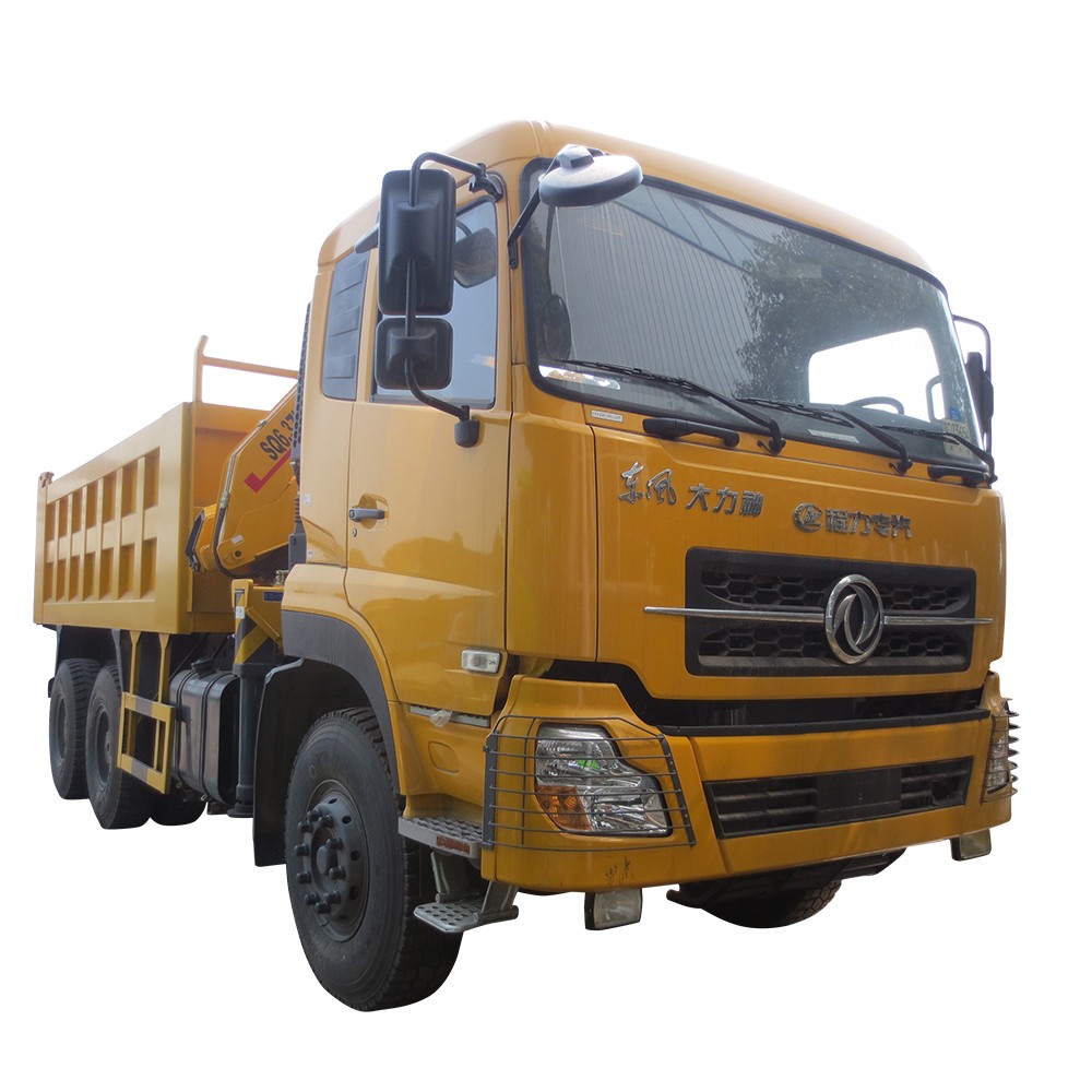 Xe tải tự đổ Dongfeng 30 tấn có cần cẩu